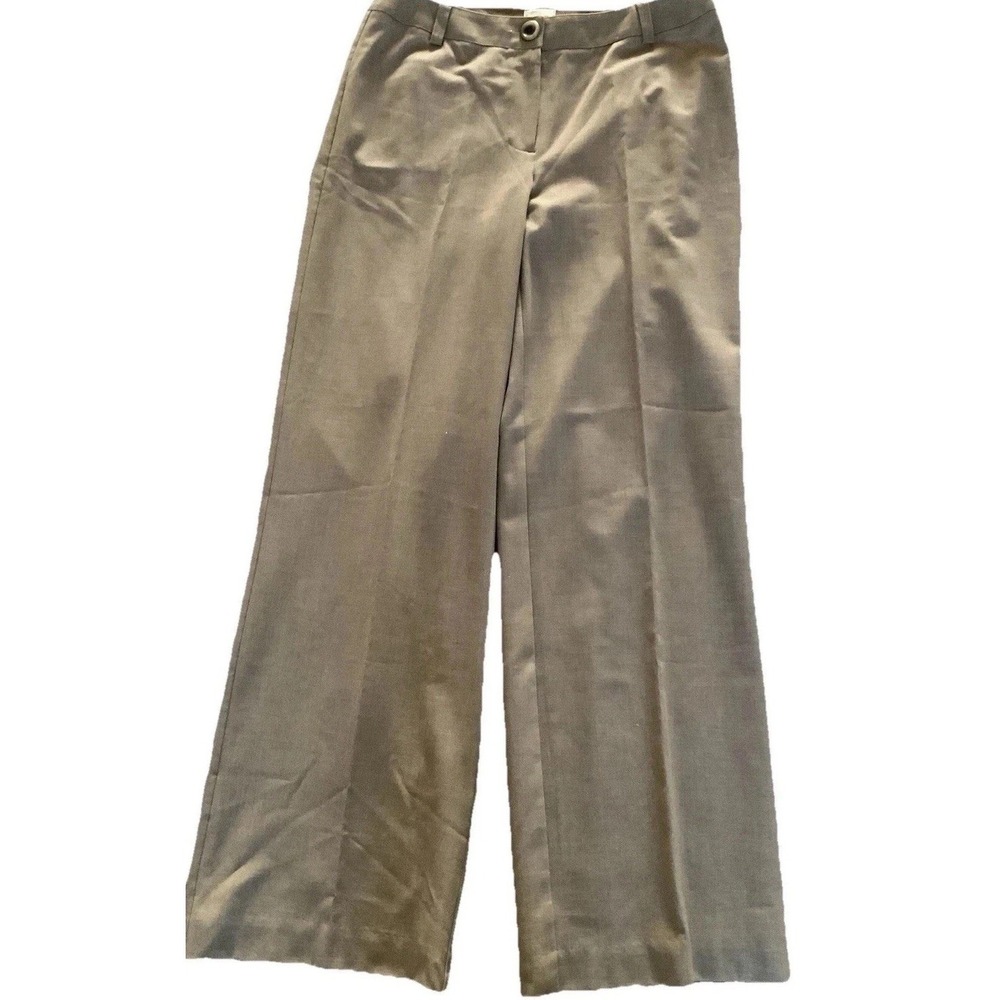 Chicos 1 Tan Brown Dress Pants Flat Front  31" Inseam Office Professional